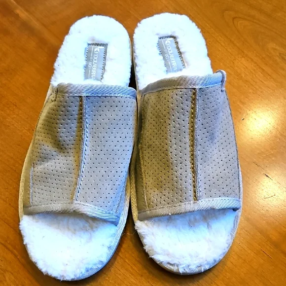 NEW KOOLABURRA BY UGG FUR LINED SANDALS/SLIPPERS sz 9 Mens Koolaburra By UGG Slippers Mens 9 Tan Brown Comfy Fur lined  main image 2